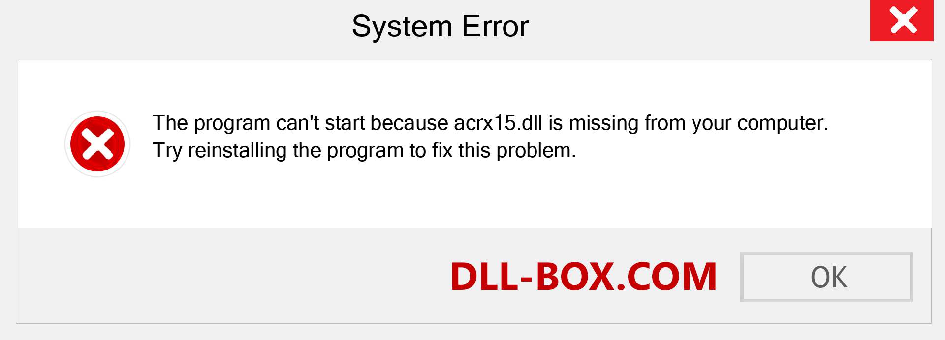  acrx15.dll file is missing?. Download for Windows 7, 8, 10 - Fix  acrx15 dll Missing Error on Windows, photos, images